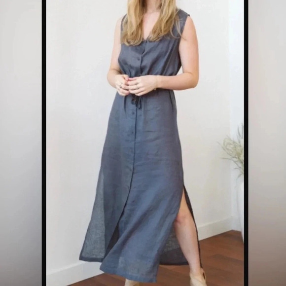 Tofino Towel seabreeze linen dress - Picture 1 of 1